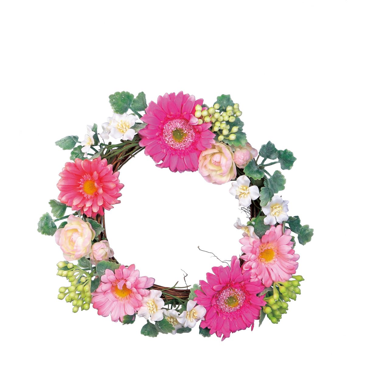 大特価◎【造花】YDM/ガーベラリース ピンク/FBC-8144-P - 花材通販は