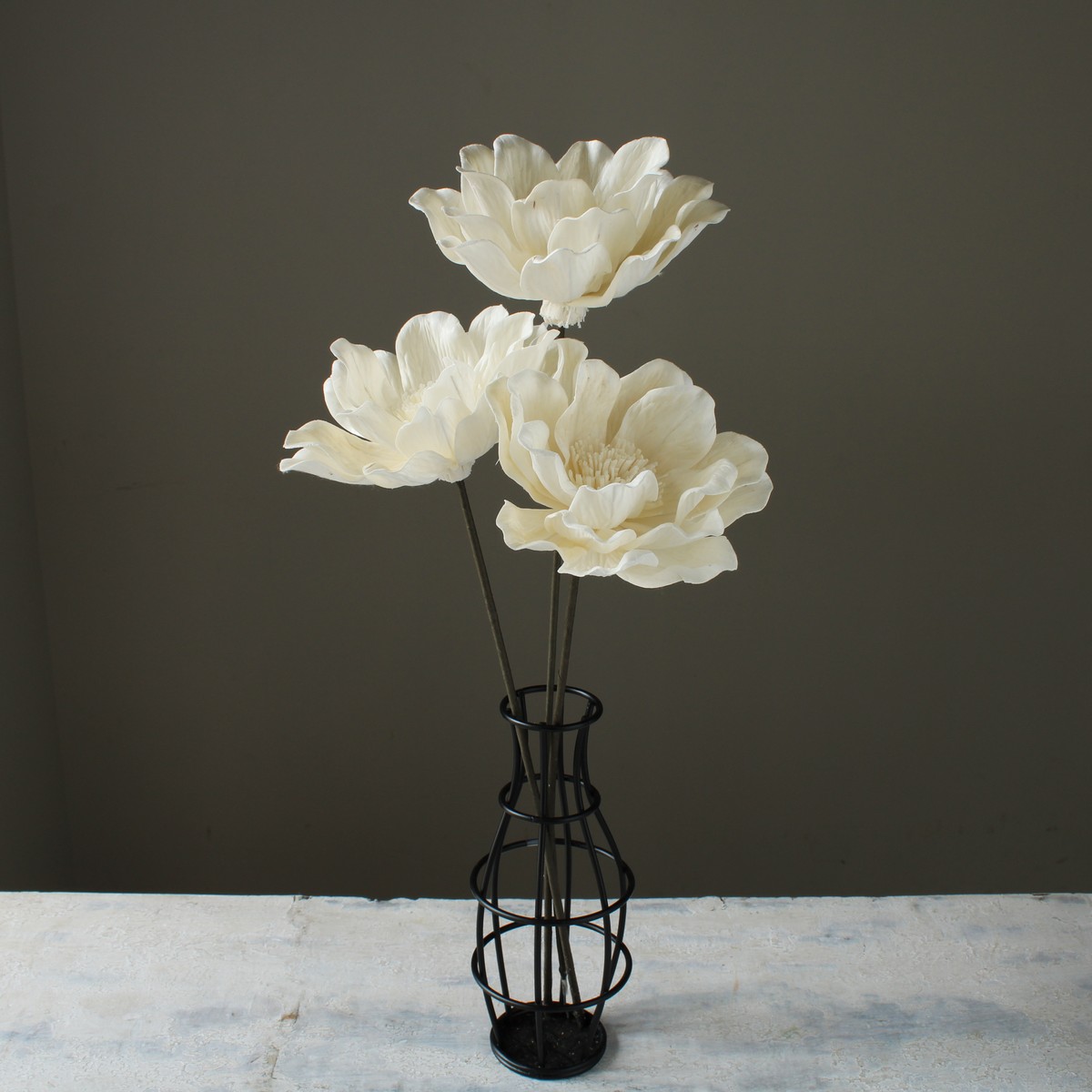 ハンドメイドフラワー】大地農園/ソーラーマグノリア 1本 白/32510-010