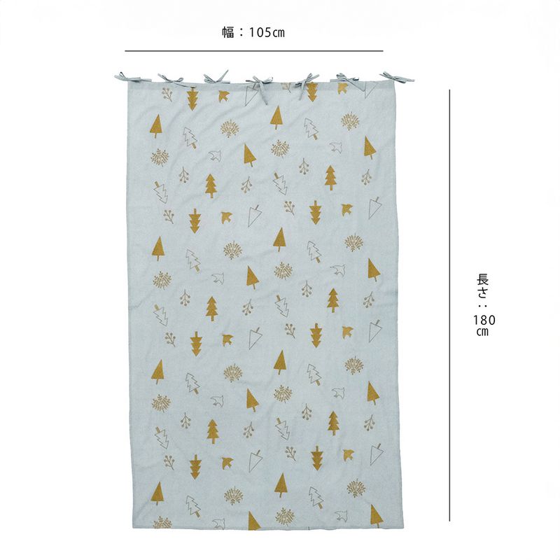 志成販売/北欧の森をイメージした刺繍のカーテン/305026BE - 花材通販