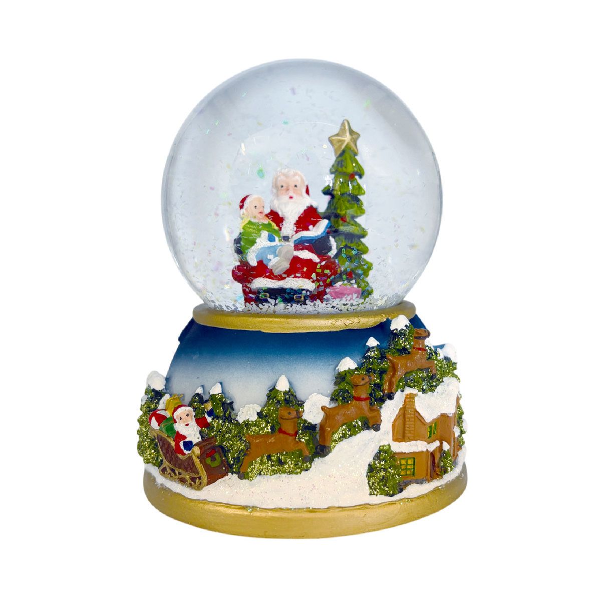 丸和貿易/LEDスノードーム ミュージック フレンズサンタ/4009622-01