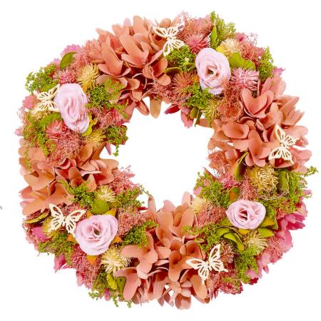 ホワイエ/リースピンクシャトルフラワー/8423804(M) - 花材通販はなど