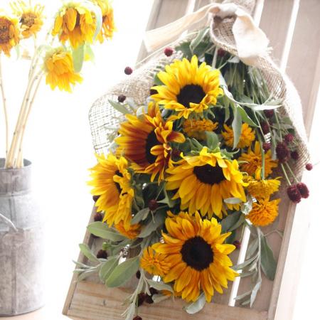 生花】ひまわりのスワッグ2021/ はなどんやキット - 花材通販はなどん