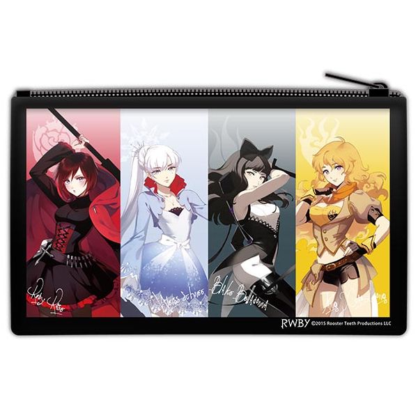 アパレル: RWBY 缶バッジ4種＆ポーチセット イラストカード入り: ACG