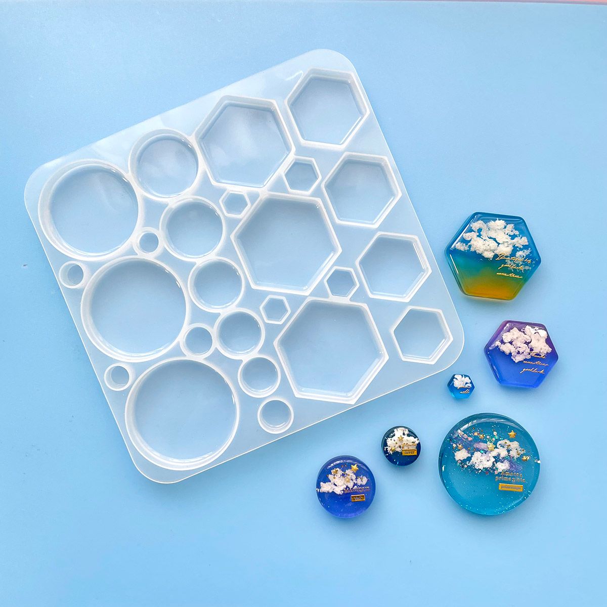 シリコンモールド 円 六角形 プレート 2種 | クロッチャショップ