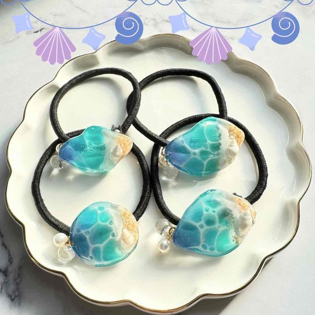 レジン 猫 ヘアゴム ブローチ ポニーフック No.345 レジン猫ヘアゴム