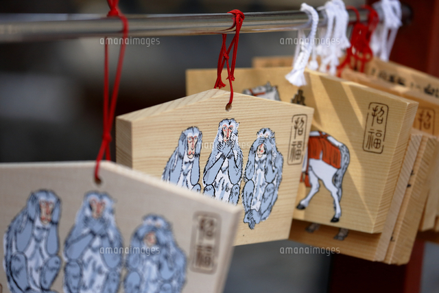 日光 東照宮 絵馬 猿[10131495933]の写真・イラスト素材｜アマナイメージズ