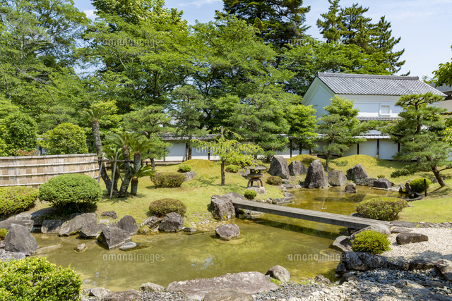 彦根城博物館の日本庭園[10737000327]の写真・イラスト素材｜アマナ