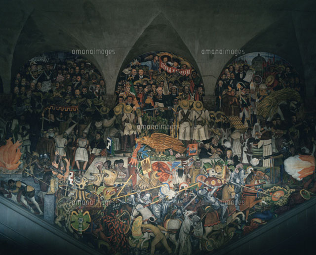 ディエゴリベラのメキシコの歴史[25102016501]の写真・イラスト素材