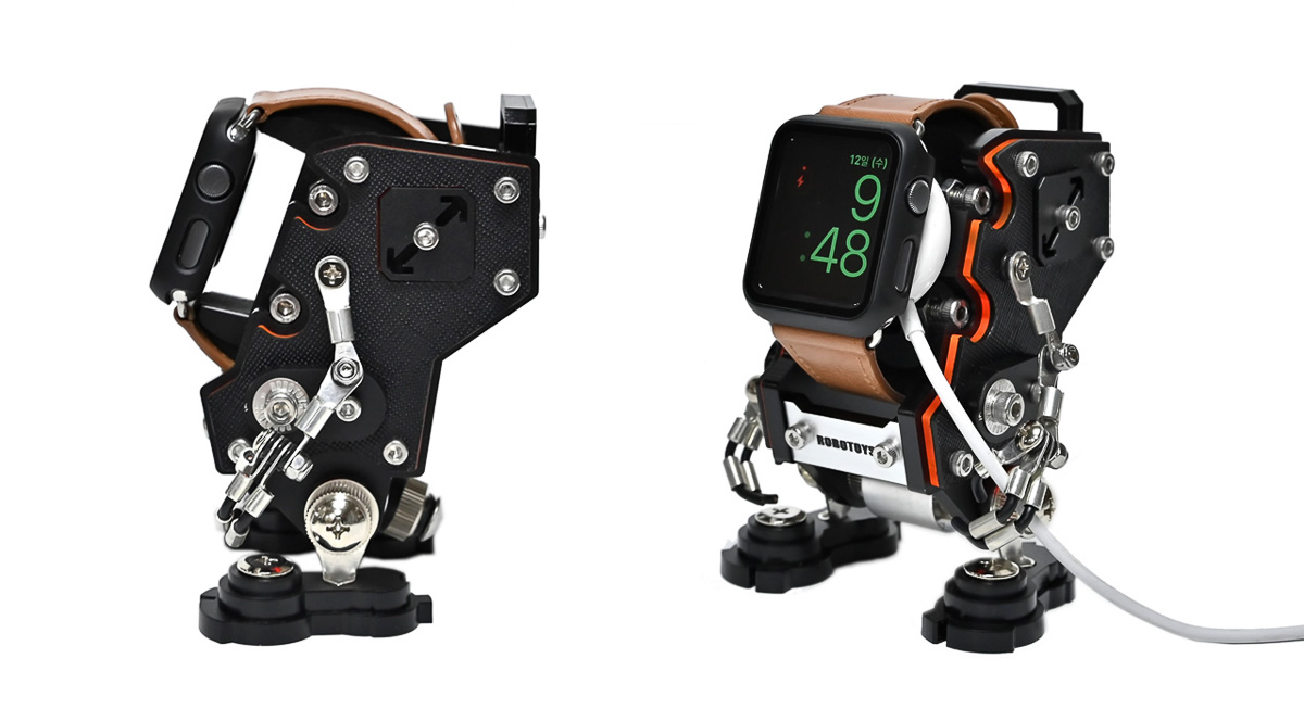 アップルウォッチがロボットに変身！充電中も楽しく飾ろう