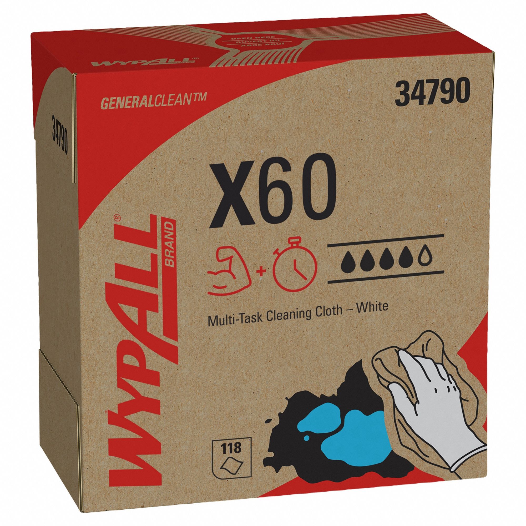 KIMBERLY-CLARK PROFESSIONAL WYPALL® X60 White Dry Wipe - 2VHP9