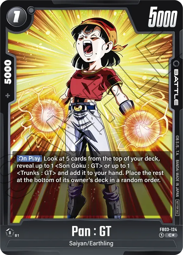FB03-124 Pan : GT Dragon Ball Super Card Game Fusion World Card