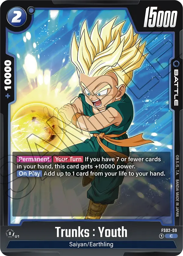 FS02-09 Trunks : Youth Dragon Ball Super Card Game Fusion World