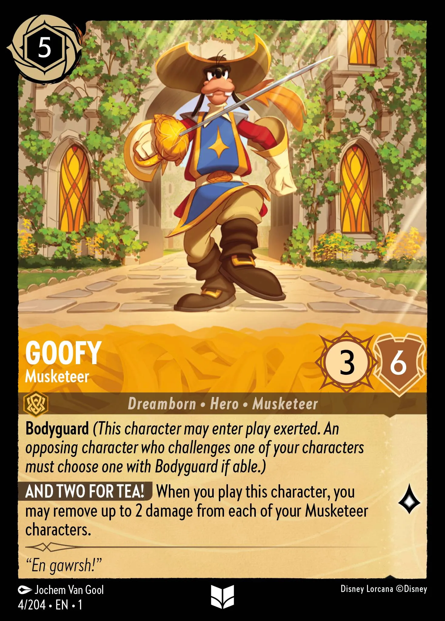 004-107 Goofy - Super Goof Lorcana Card | Disney Lorcana