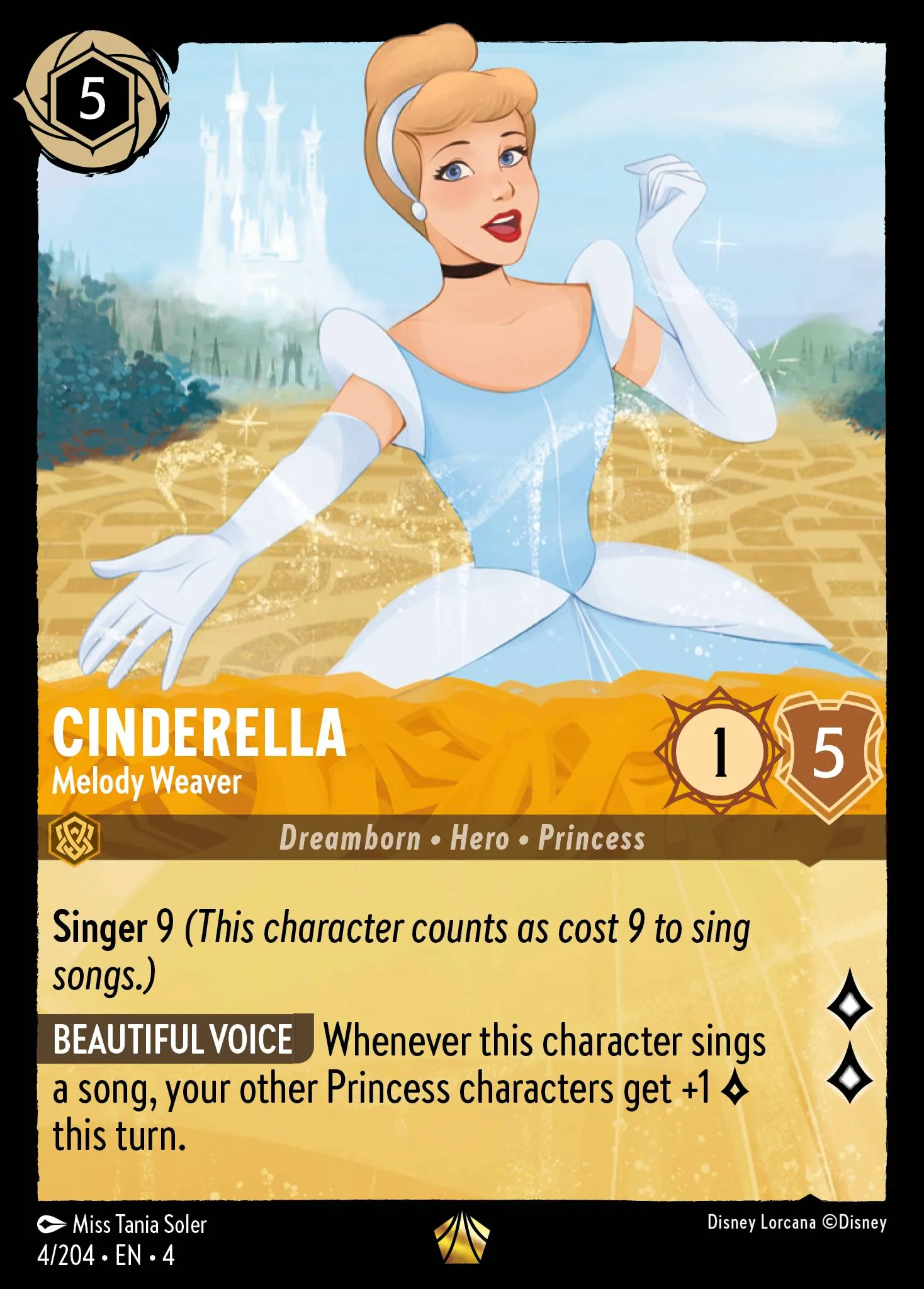 002-205 Cinderella - Ballroom Sensation Lorcana Card | Disney Lorcana