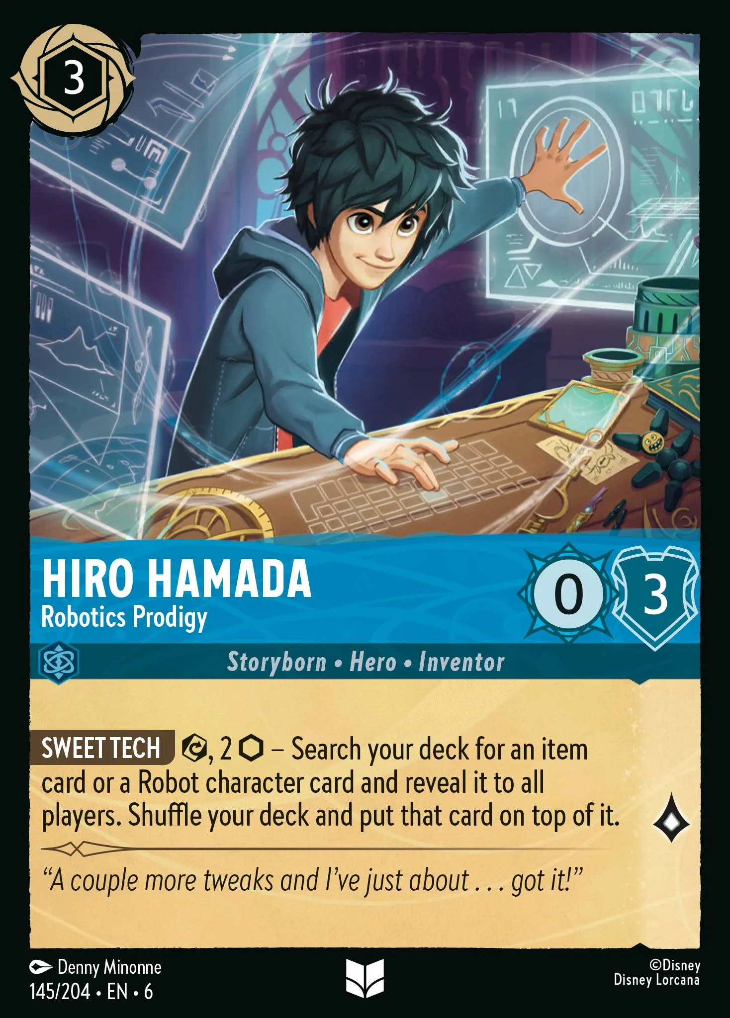 007-096 Hiro Hamada - Armor Designer Lorcana Card | Disney Lorcana