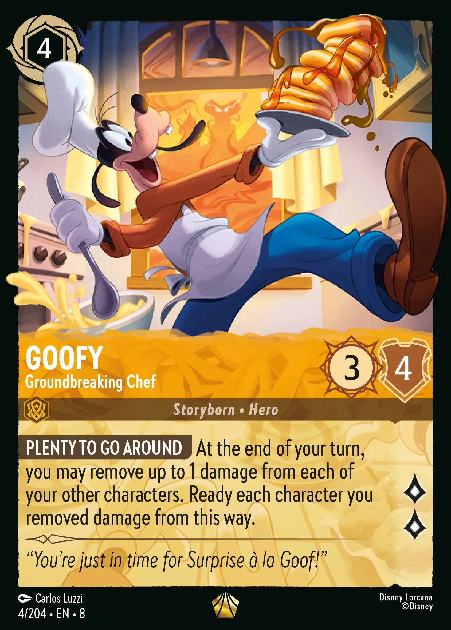 004-107 Goofy - Super Goof Lorcana Card | Disney Lorcana
