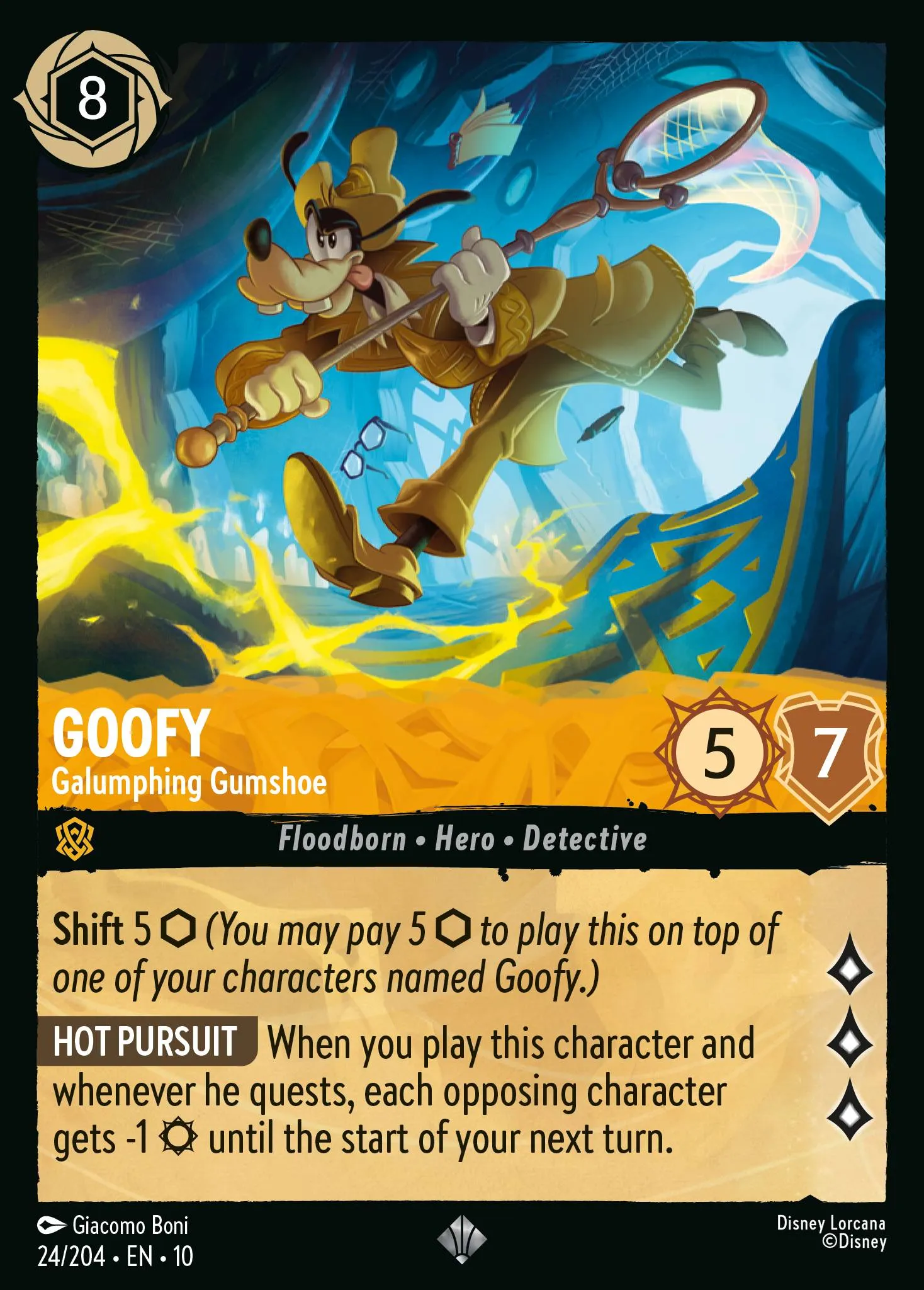 006-123 Goofy - Flying Goof Lorcana Card | Disney Lorcana