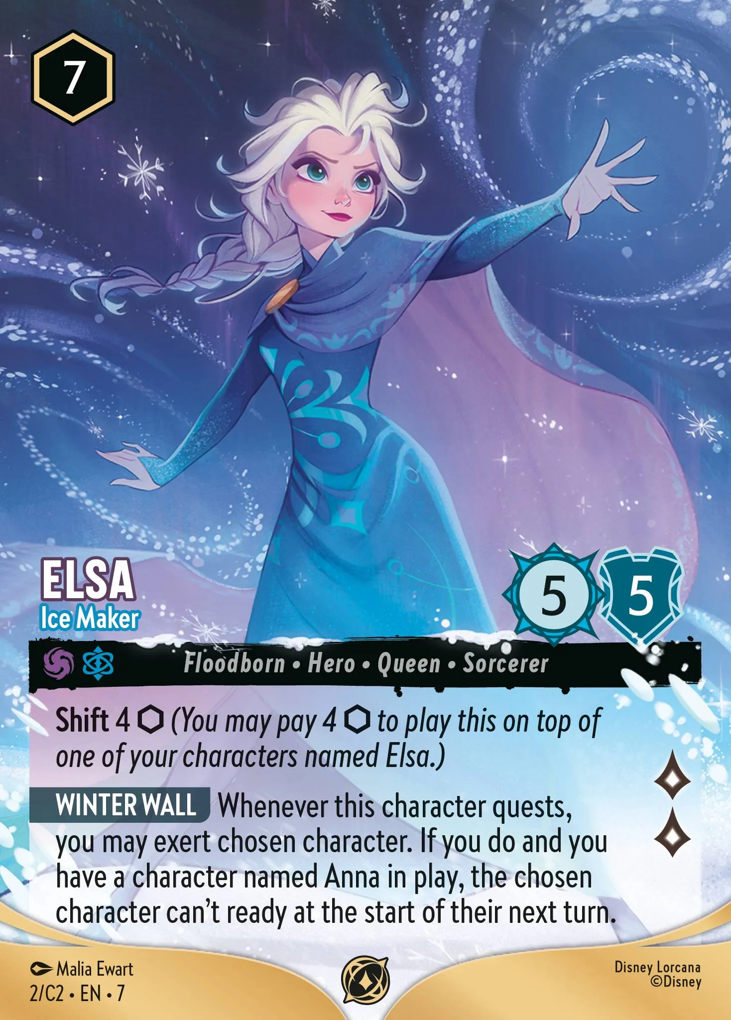 005-048 Elsa - The Fifth Spirit Lorcana Card | Disney Lorcana