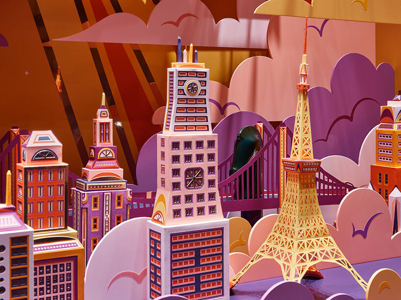 zim & zou's flying horse paper installation adorns Hermès tokyo