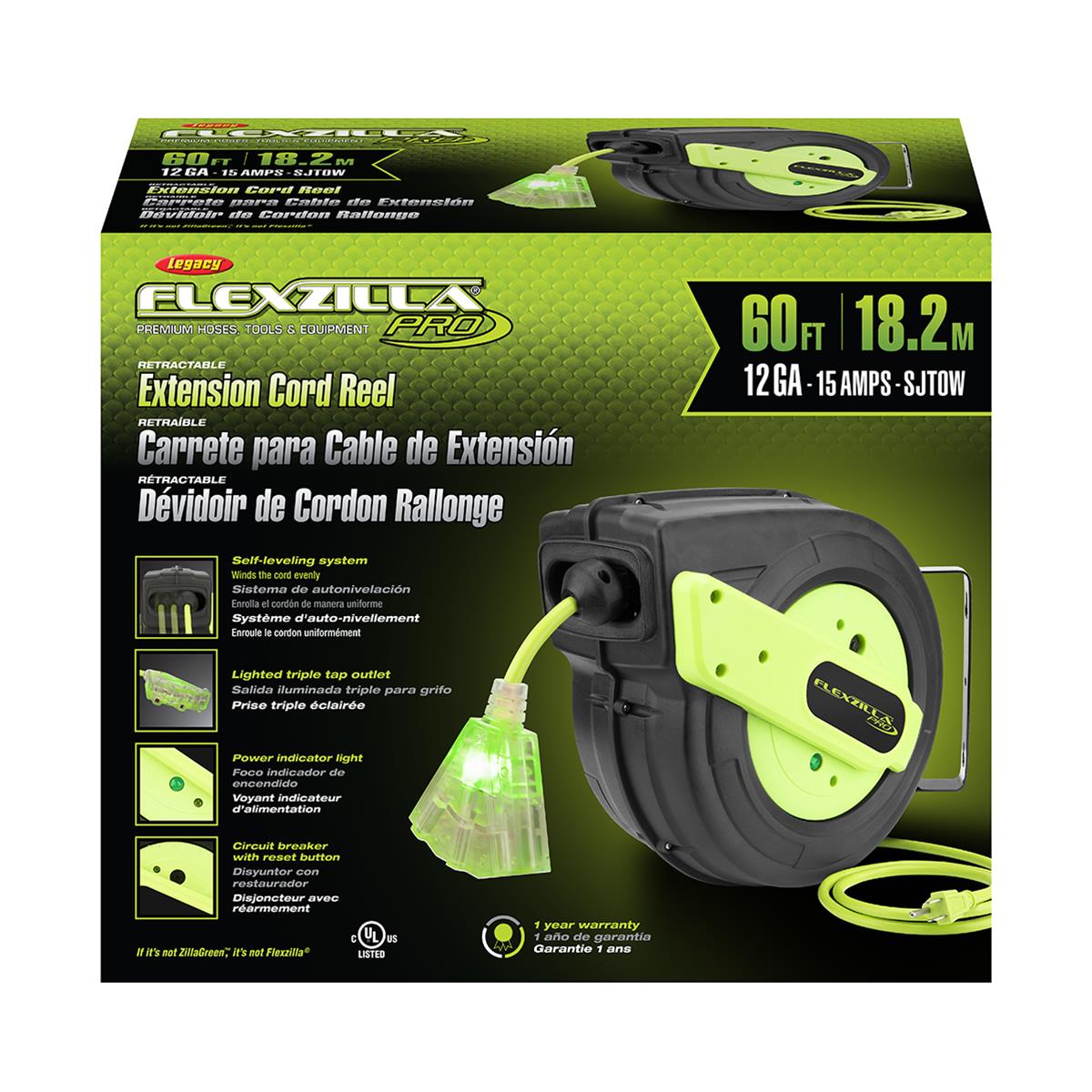 Flexzilla FZ8120603 Flexzilla Retractable Extension Cord Reels