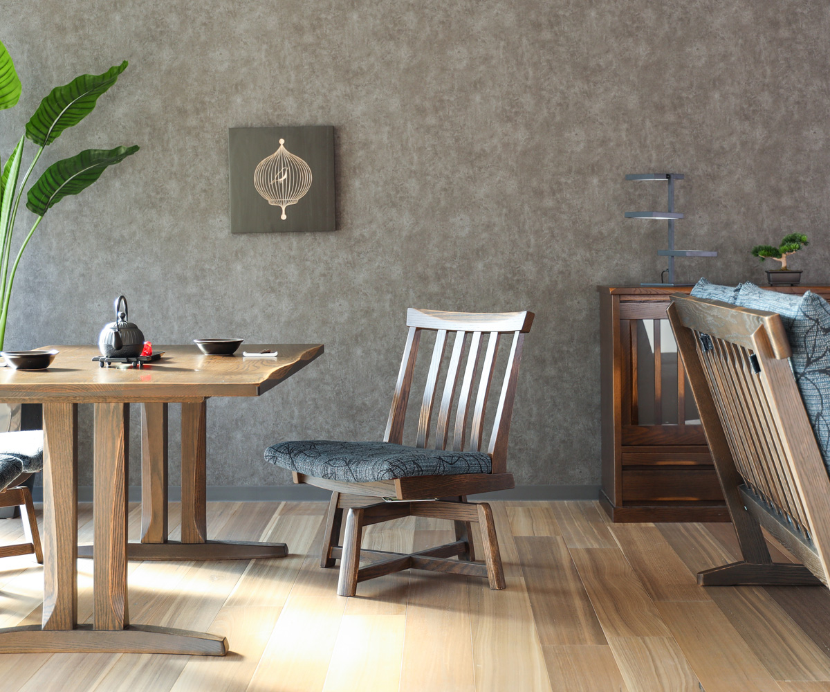 ibata直営 木楽 回転チェア｜CHAIR｜飛騨の家具/国産家具/無垢材の家具