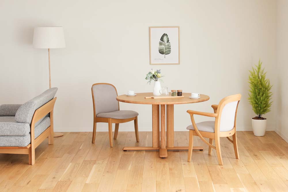 NEO TABLE 円形 1本脚 | 【公式】飛騨の家具『株式会社シラカワ』