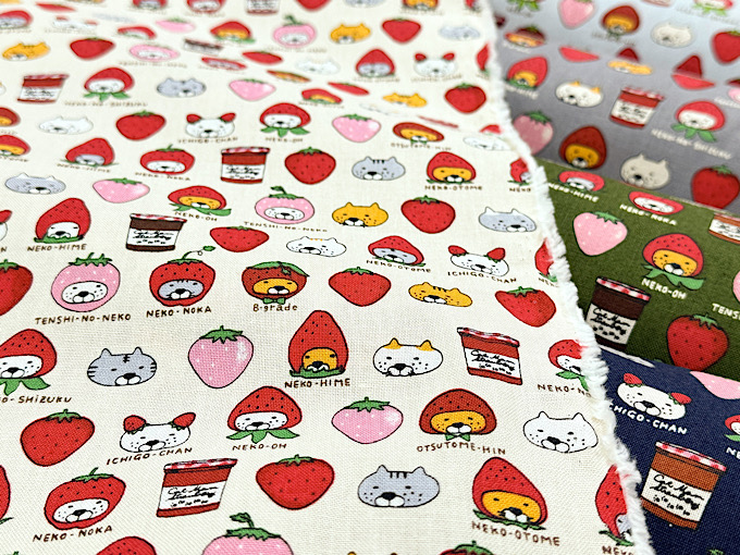 コットンこばやし ベリーニャンコのコットンキャンバスプリント