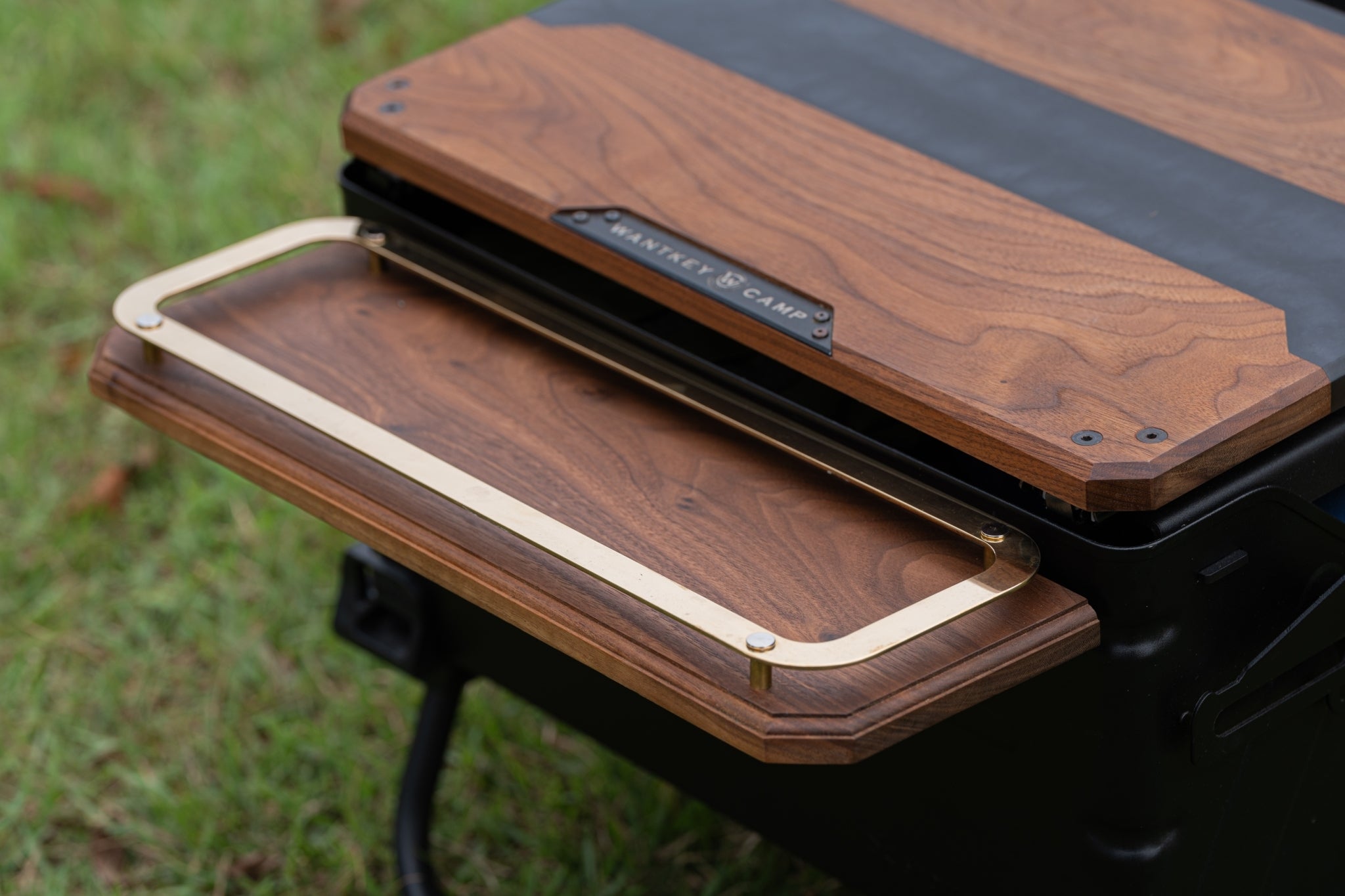 ウォルナット×真鍮【シェルフコンテナ25専用・サイドテーブル】簡単