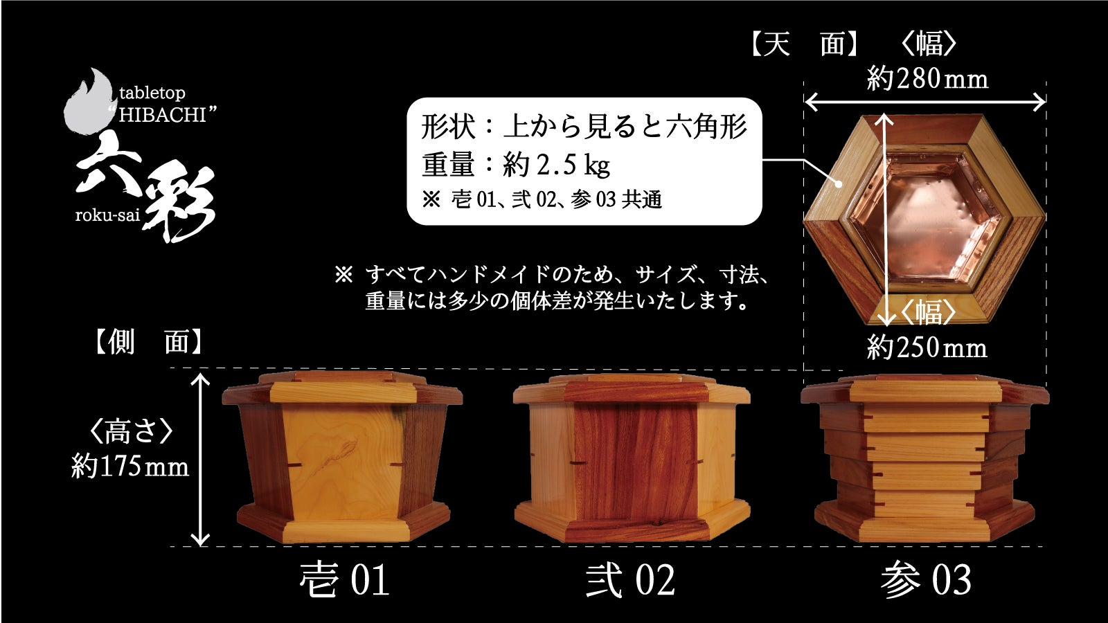 火鉢職人が6つの素材で創り上げた卓上火鉢！ “六彩 rokusai”を先行販売