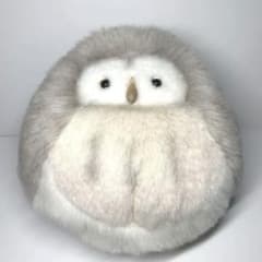モンスイユ ルイーズ フクロウぬいぐるみ ふわふわ ボア グレー - メルカリ