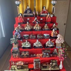 45号サイズ 50年前のひな祭り 雛人形 菊水作の製作者セット(陶器使用