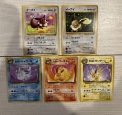旧裏】イーブイ・わるいシャワーズ・サンダース・ブースター5枚 Eevee