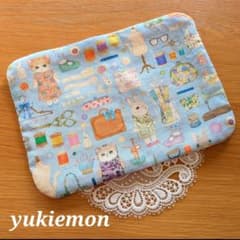 ふわふわガーゼハンカチ⭐️ユキエモン☆ドレスメーカー ブルー