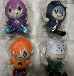 日常組ぬいぐるみキーホルダー 4セット ぺいんと クロノア しにがみ