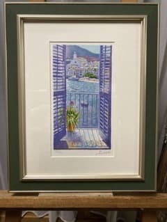 版画 リトグラフ アイリスの窓辺 [有名画家フランシスコ・ボッシュ