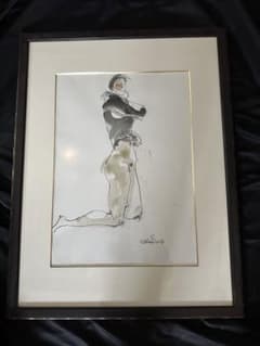 栗原一郎 裸婦① 51x37 デッサン/水彩画 絵画 - メルカリ