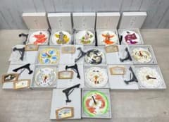 未使用 伊勢神宮 御鏡型干支額皿 舞楽額皿 12点 まとめて 直径23