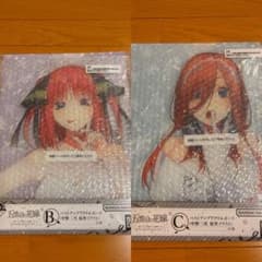 五等分の花嫁 一番くじ B賞 二乃 C賞 三玖 バストアップアクリルボード