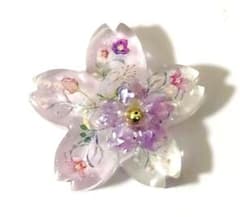 1220」レジンヘアゴム ポニーフック ブローチ マグネット 桜 - メルカリ