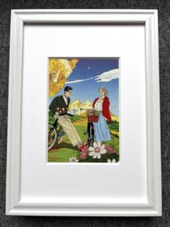 わたせせいぞう『風立ちぬ コスモス』 B5サイズ 額入り 印刷物 額装品