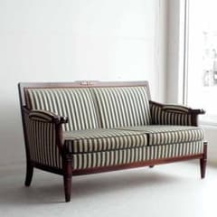 神戸欧風家具 メープル不二屋 マホガニー材 2人掛けソファ ZR24470