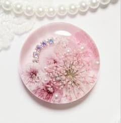 665可憐な♡レジンヘアゴム ピンク系ブーケ ビジューリング - メルカリ