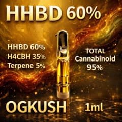 HHBD 60% 1ml CBD CBN H4CBH CRDP 高濃度リキッド1 - メルカリ