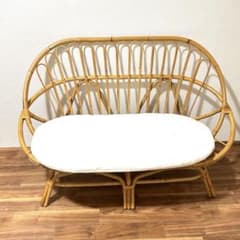 t*6様 【今週まで！】unico ラタンチェア ソファ カージュ ウニコ 2人