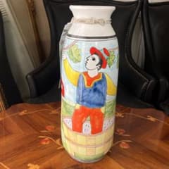 レアNINO PARRUCCAニーノ パルッカ 陶器花器(大)イタリア シチリア