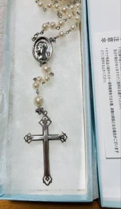 マリア様がみてる公式品白薔薇ロザリオネックレスアニメコスプレ十字架