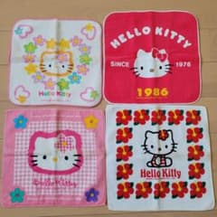 ハローキティ ハンカチタオル 4枚セット レア レトロ - メルカリ