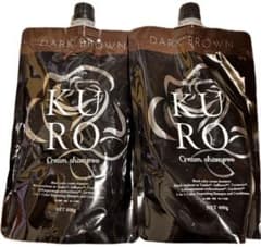 KURO ダークブラウン クリームシャンプー 400g 2個セット - メルカリ