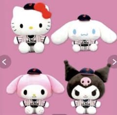 侍ジャパン × サンリオキャラクター 野球日本代表 BIGぬいぐるみ 4种