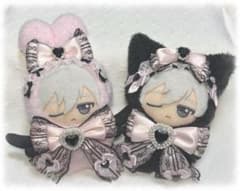 ちびぐるみ ぬい服 11cm 2着セット ピンク ブラック - メルカリ